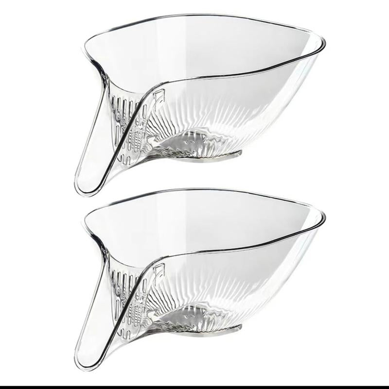 Drain Basket Funnel for Kitchen Sink Multi Functional Drain Basket Drain Filter Large Capacity Vegetable Washing Basket Dry and Wet Separation Fruit Tray Kitchen Sink Tidy Tool 2pcs