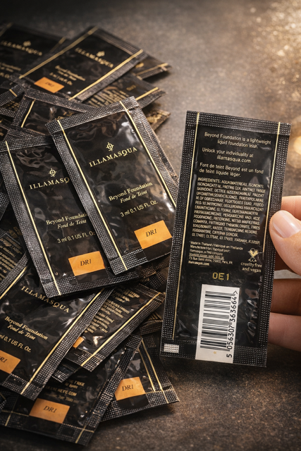 llamasqua Beyond Foundation Sample 3ml 20pcs Feather-light Formula for Flawless Finish Natural Coverage Luminous Glow