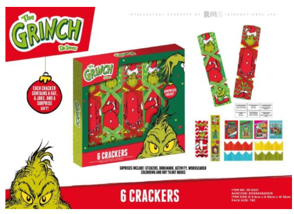 The Grinch 6 X 12" Crackers