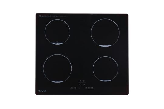 Induction Hob 60cm, 4 Zone Induction Hob with Child Lock, Boost Function, Touch Control, Residual Heat Indicator, Timer, 7200W Topwish