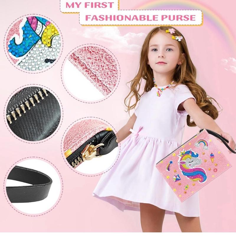 Unicorn DIY Diamond Crafts Bag Kit and Accessories Gift Set