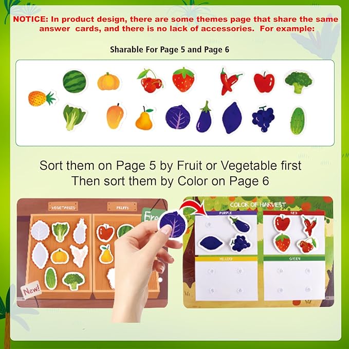 Busy Book, Farm Theme Activity Books - Kids Learning Educational Autism Sensory