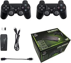 Wireless Game Console 2.4G HD Arcade PS1 Home TV Mini Game Console U Bao Retro Game Console Wireless Gamepad Controller 64G