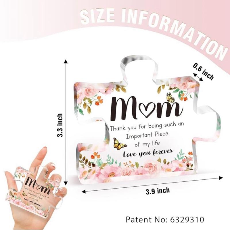 Gifts for Mum - Acrylic plaque Puzzle, Touching Sayings Engraved