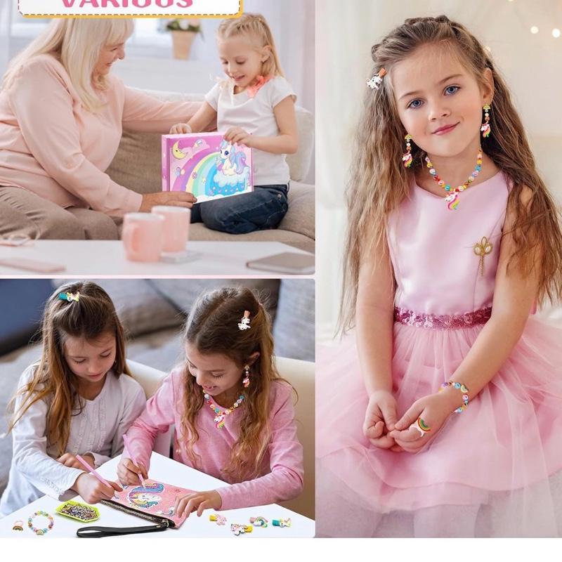 Unicorn DIY Diamond Crafts Bag Kit and Accessories Gift Set