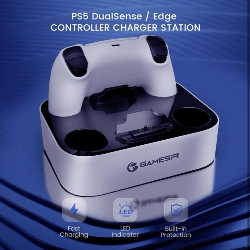 GameSir PS5 Controller Charger Station - Dual Charger Dock for DualSense&DualSense Edge Wireless Controllers - Console, Smartphone