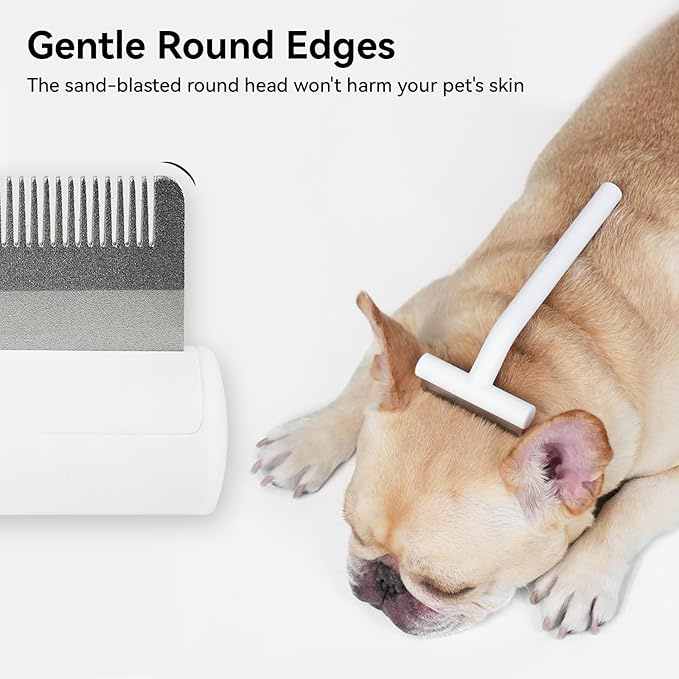 aumuca Pet Comb for Short Haired Cats Dogs, Painless Deshedding Comb with Gentle Tooth, Effectively Remove Loose Hair