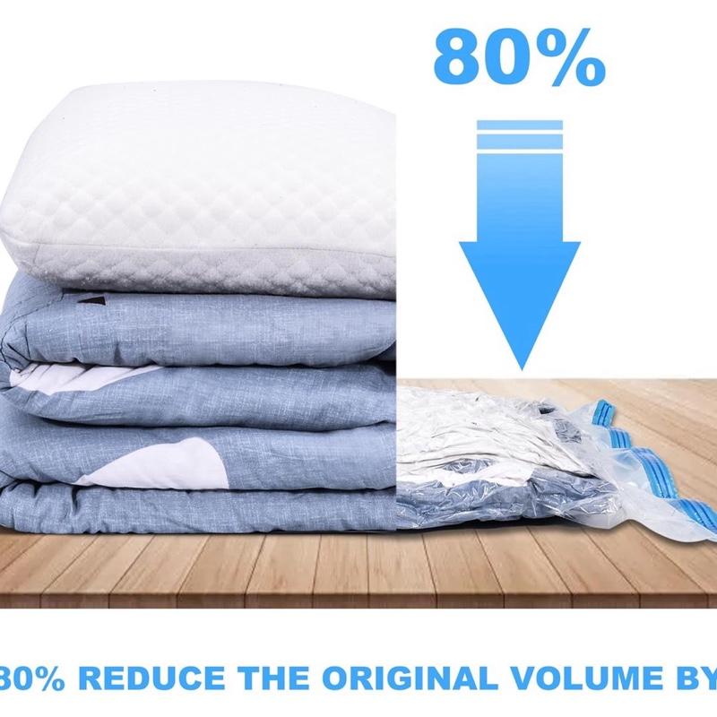 ZWMYF Vacuum Storage Bags 8 Pack Space Saver Bags for Travel & Home Reusable Bags Save 80% More Storage Space Compatible with Vacuum Cleaner