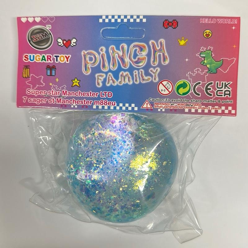Pinch Family Glitter Sugar Ball Slow Rise Squishy Stress Relief Balls Relaxing Sensory Fidget Toy for Kids