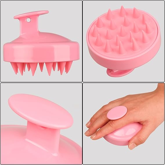 Root Comb Applicator Bottle with Scalp Massager Shampoo Brush Hair Colouring Dye and Scalp Treatment Tools