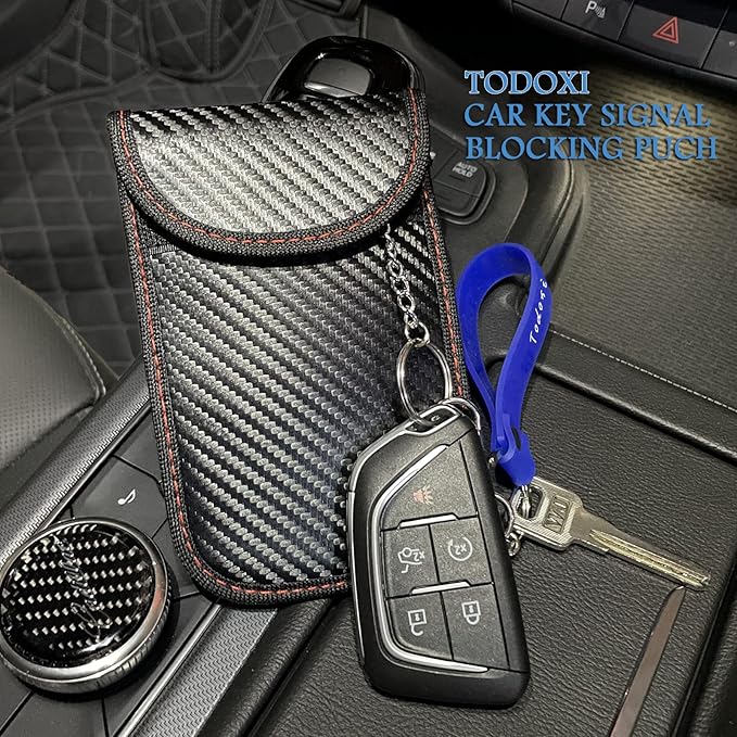 Faraday Pouch - 2 Pack Car Key Signal Blocking Bag - RFID Protection