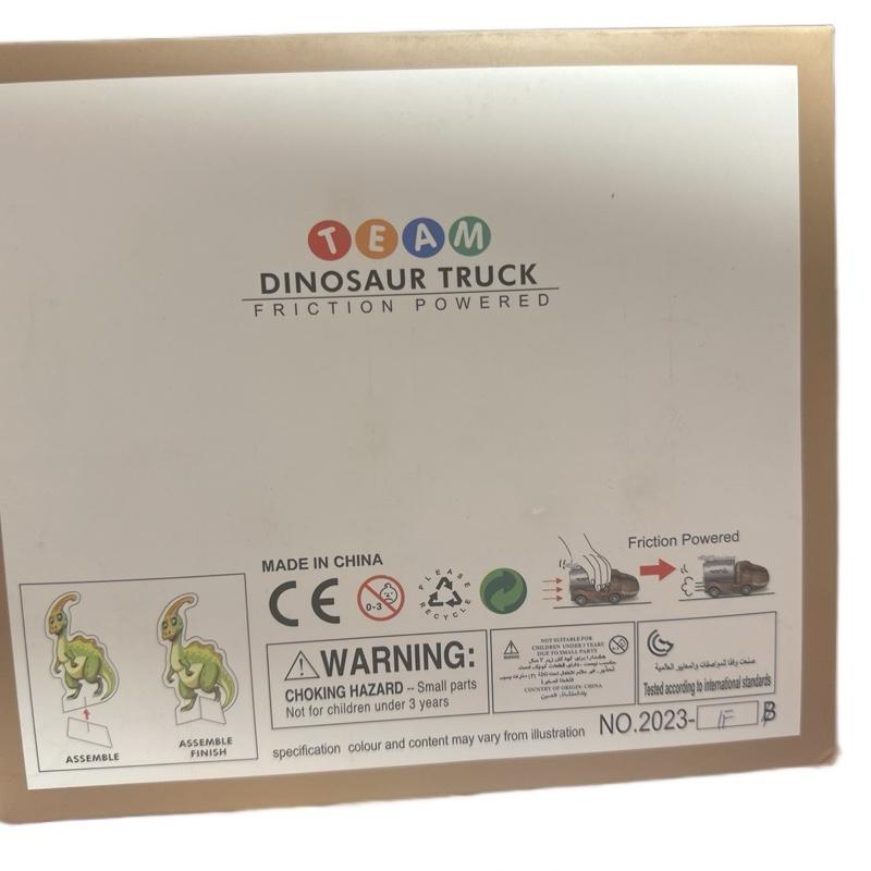 Team Dinosaur Truck Friction Powered Scene Combination Toy with Dinosaur Cars for Kids Age 3+