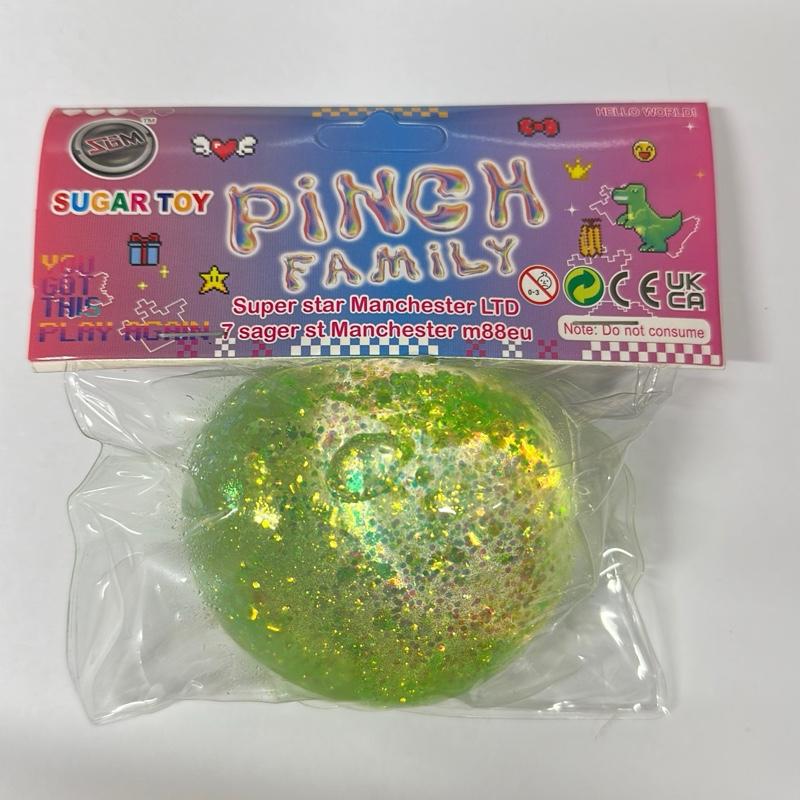 Pinch Family Glitter Sugar Ball Slow Rise Squishy Stress Relief Balls Relaxing Sensory Fidget Toy for Kids