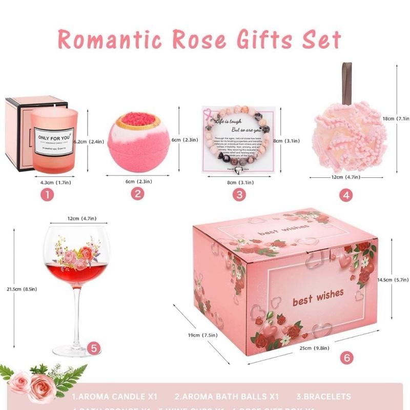 Unique Gift For Sister With 700ml Large Flower Gin Balloon Glass