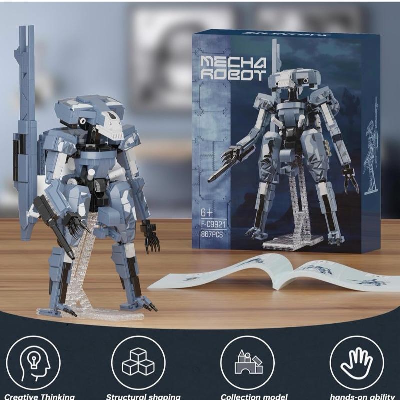 Metal Mecha Building Set C9821 807 Pieces Mech Robot Model Building Toys Action Movie Collection Gift for Gaming Fans 6+ Kids and Adults