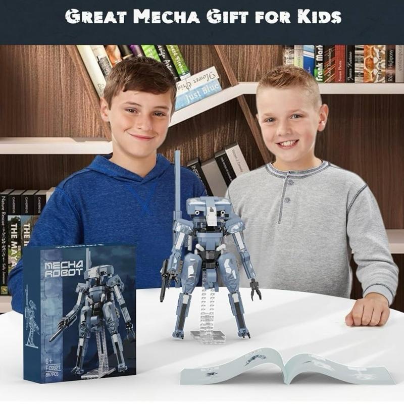 Metal Mecha Building Set C9821 807 Pieces Mech Robot Model Building Toys Action Movie Collection Gift for Gaming Fans 6+ Kids and Adults