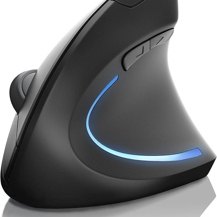CSL Wireless Left Handed Vertical Ergonomic Mouse TM137U Bluetooth 4.0 6 Buttons 1600 dpi Prevention against Mouse Arm Tennis Elbow
