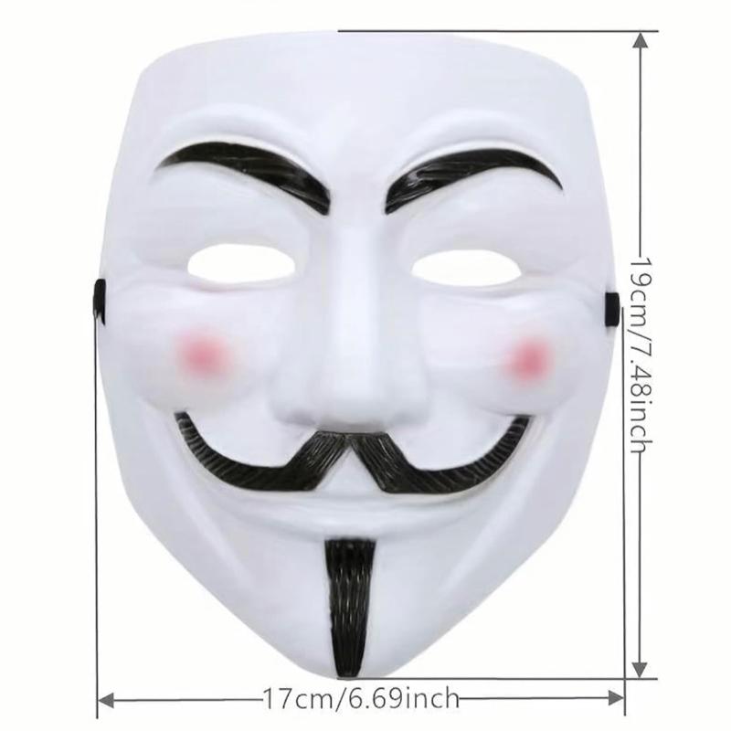 Boolavard Hackers Mask White V for Vendetta Halloween Face Mask Costume Cosplay Party