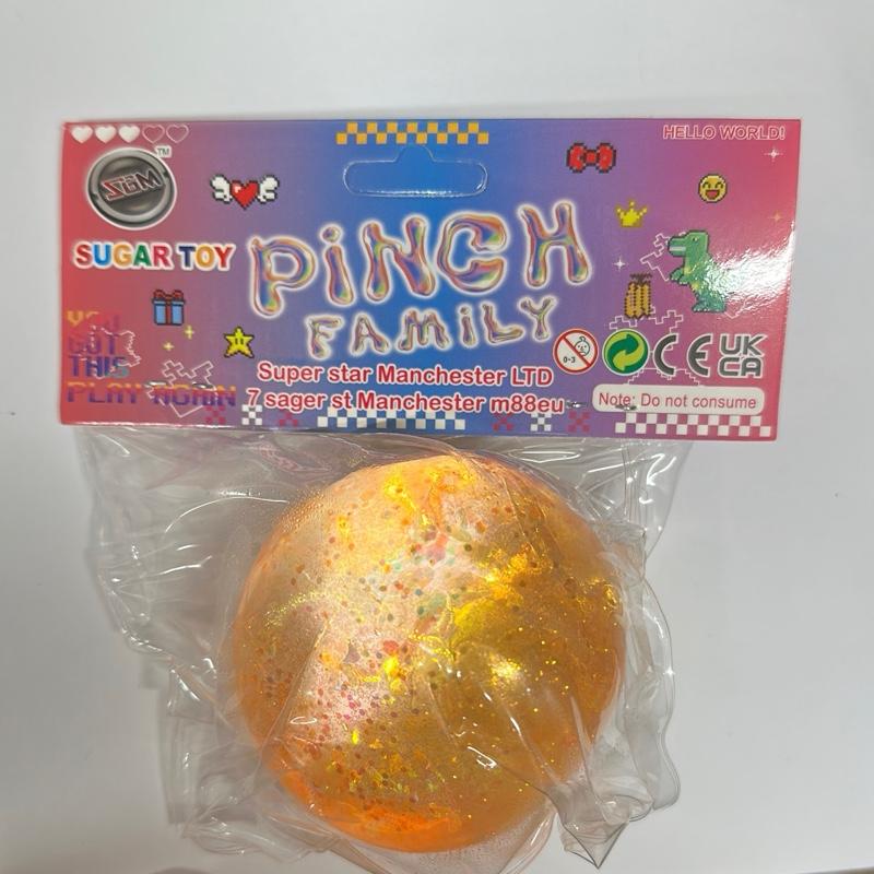 Pinch Family Glitter Sugar Ball Slow Rise Squishy Stress Relief Balls Relaxing Sensory Fidget Toy for Kids