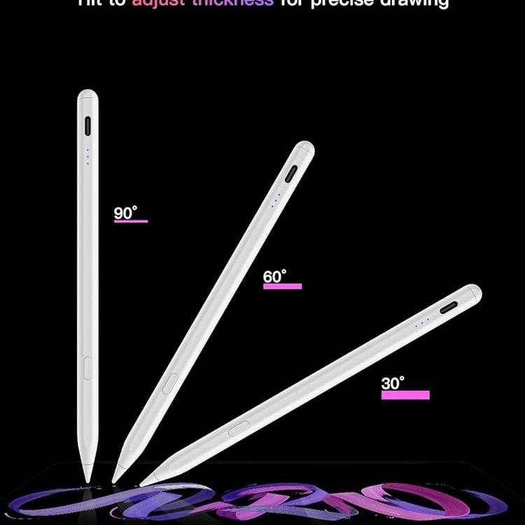 Stylus Pen for iPad 2018-2025 USB-C Fast Charging Pencil with Pixel-Perfect Tilt Sensitivity for Precise Drawing