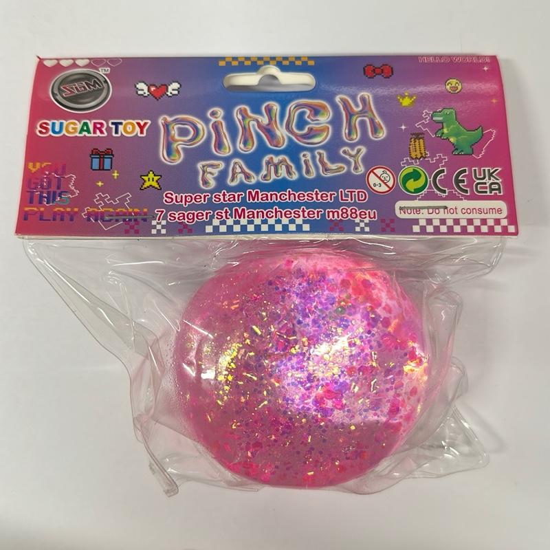 Pinch Family Glitter Sugar Ball Slow Rise Squishy Stress Relief Balls Relaxing Sensory Fidget Toy for Kids