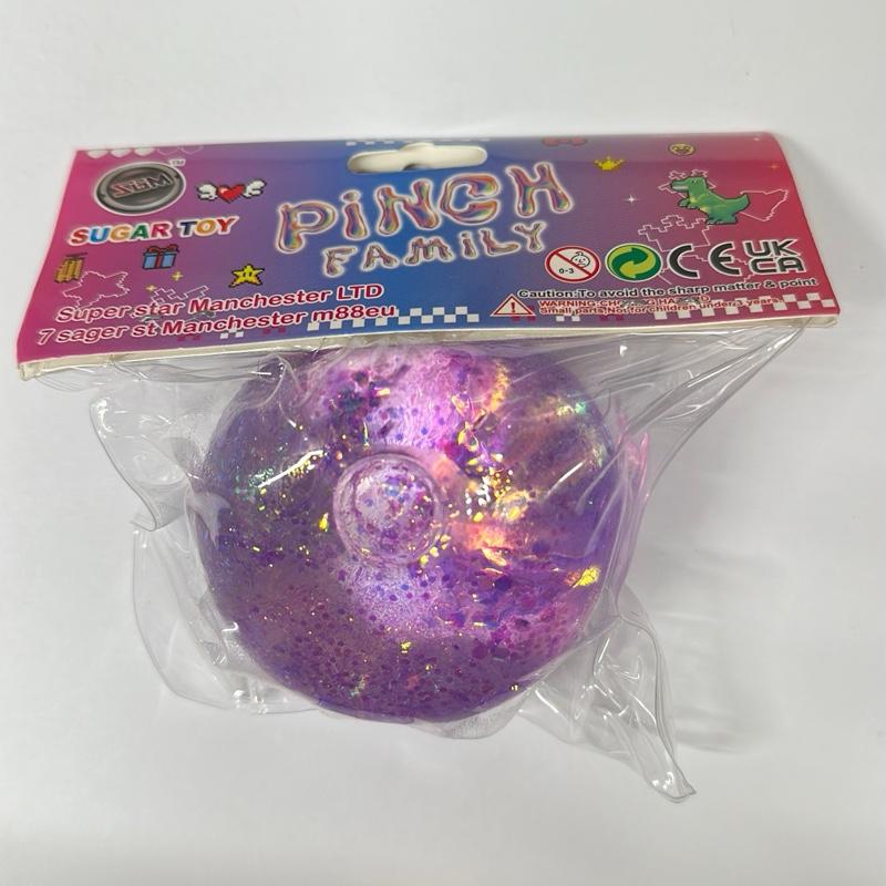 Pinch Family Glitter Sugar Ball Slow Rise Squishy Stress Relief Balls Relaxing Sensory Fidget Toy for Kids