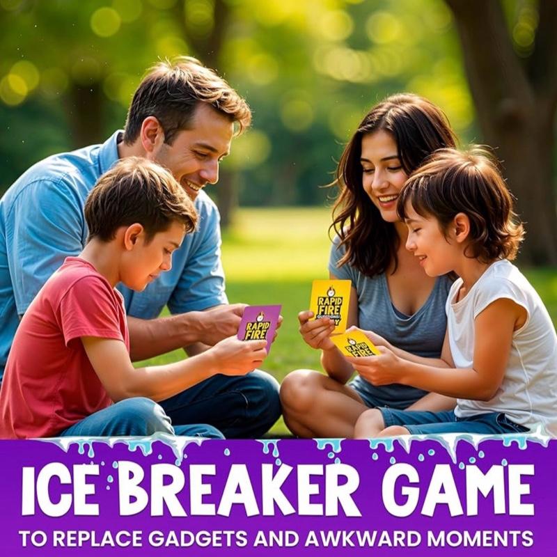 QUOKKA Rapid Fire Family Cards Game For Kids And Adults Icebreaker Board Games Age 5+ With 500+ Questions Perfect For Family Nights