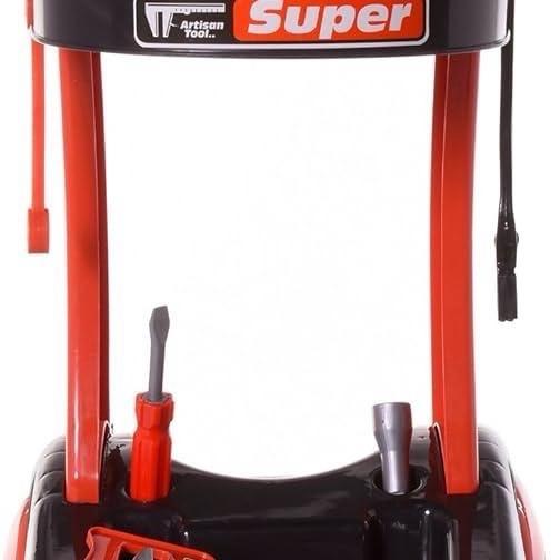 Facility Kids Construction Tool Trolley with Pretend Tools Work Surface & Storage for Creative Play Ideal for Imaginative Role-Playing