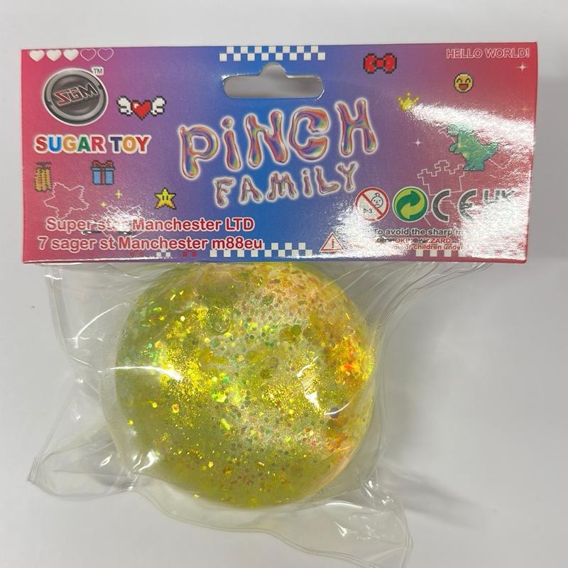 Pinch Family Glitter Sugar Ball Slow Rise Squishy Stress Relief Balls Relaxing Sensory Fidget Toy for Kids