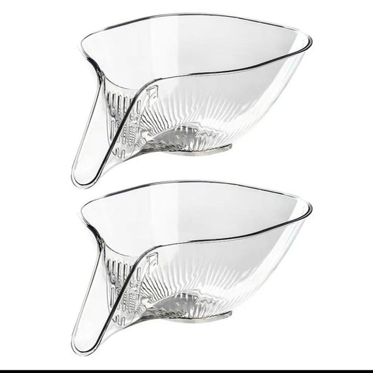 Drain Basket Funnel for Kitchen Sink Multi Functional Drain Basket Drain Filter Large Capacity Vegetable Washing Basket Dry and Wet Separation Fruit Tray Kitchen Sink Tidy Tool 2pcs