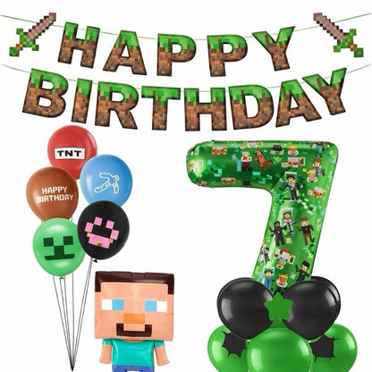 Happy Birthday Balloon 32inch Party Foil Balloon and Birthday Party Decorations For (Number 7)