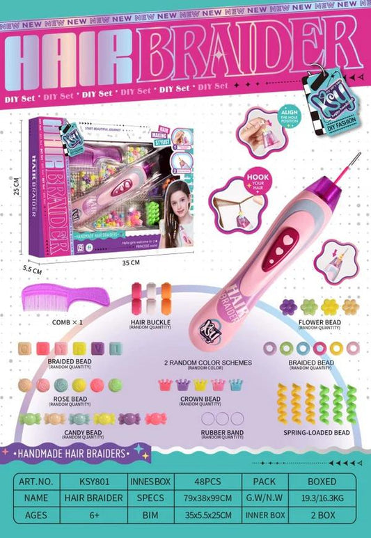 DIY Hair Braider Styling Set - Creative Hair Accessory Kit for Kids