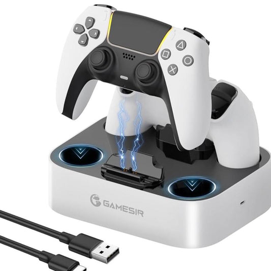 GameSir PS5 Controller Charger Station - Dual Charger Dock for DualSense&DualSense Edge Wireless Controllers - Console, Smartphone