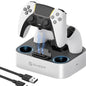 GameSir PS5 Controller Charger Station - Dual Charger Dock for DualSense&DualSense Edge Wireless Controllers - Console, Smartphone