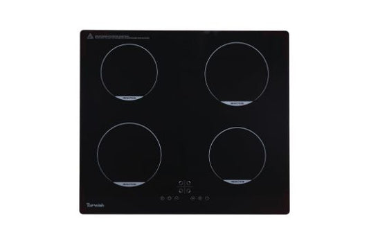 Induction Hob 60cm, 4 Zone Induction Hob with Child Lock, Boost Function, Touch Control, Residual Heat Indicator, Timer, 7200W Topwish