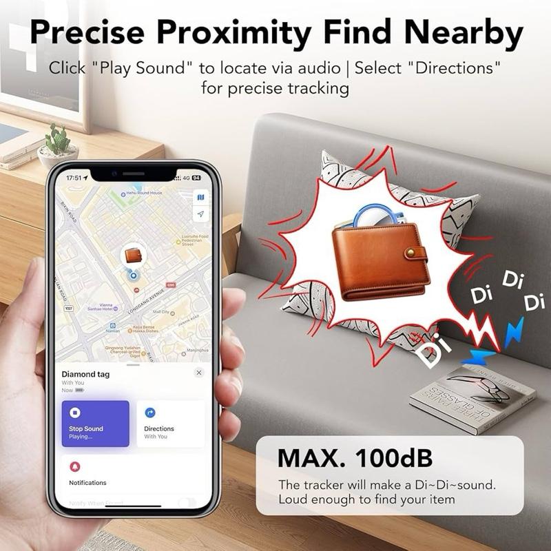 Hurthur Tag portable locator device IOS & android compatible