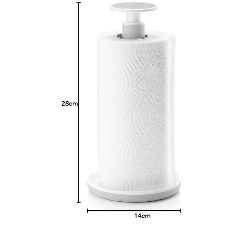 Guzzini Kitchen Roll Holder Push & Stop - White, Compact Design, Easy to Use