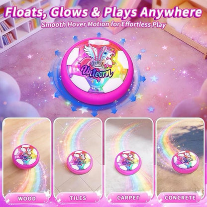 Unicorn Hover Football Light Up Indoor Football Unicorn Gift for Kids Fun Sports Toy