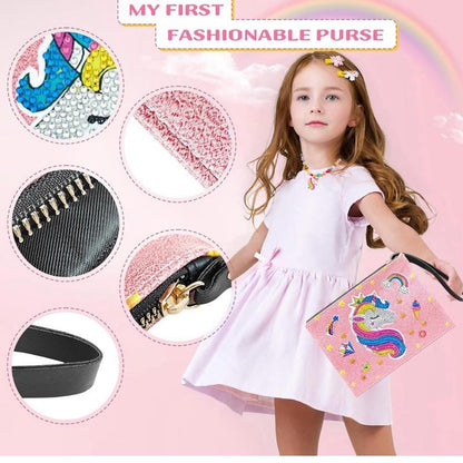 Unicorn DIY Diamond Crafts Bag Kit and Accessories Gift Set