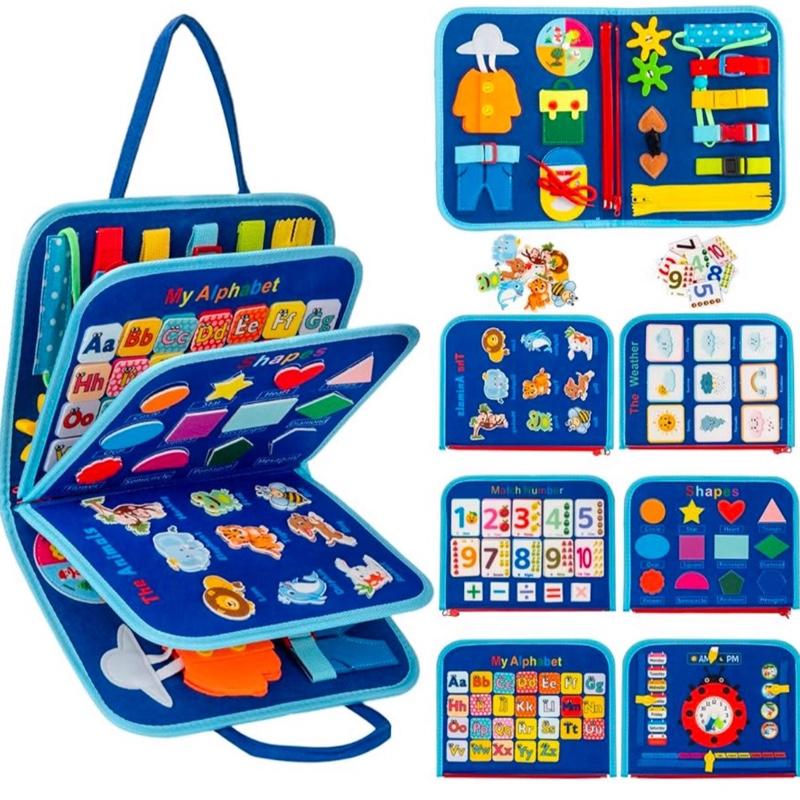 Busy Board, 20-in-1 Toddler Toy, Sensory Toy, Activity Board for Learning Fine Motor Skills, Preschool, Educational Toy, Gift for Boys and Girls