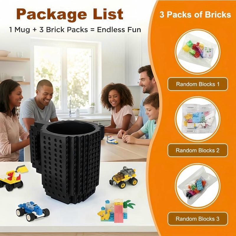 Build-On Brick Mug, DIY Creative Coffee Mugs