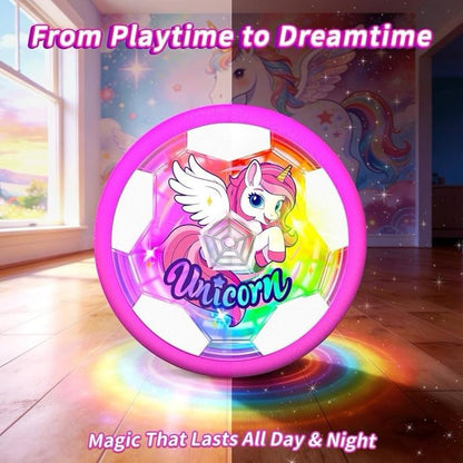 Unicorn Hover Football Light Up Indoor Football Unicorn Gift for Kids Fun Sports Toy