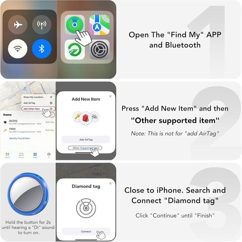 Hurthur Tag portable locator device IOS & android compatible