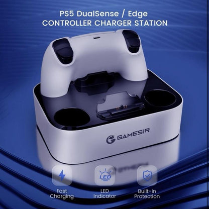 GameSir PS5 Controller Charger Station - Dual Charger Dock for DualSense&DualSense Edge Wireless Controllers - Console, Smartphone