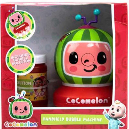 Cocomelon Handheld Bubble Blower Machine with Bubble Solution for Kids Aged 3+ - Cute Watermelon Design & Fun Bubbles