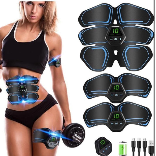 Abs Trainer EMS Smart Fitness Body Muscle Training Stimulator with 10 Modes & 20 Intensities for Men and Women Full Body Workout Equipment