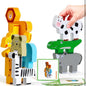 Wooden Stacking Toys for 1-3 Year Old Boys & Girls Animal Building Blocks for Toddlers Educational Baby Toys 18+ Months with Colourful Animals and Cards