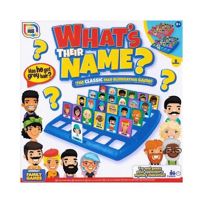 What's Their Name Classic Boardgame - The Classic Face Elimination Game for 2 Players Ages 5+