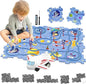 Puzzle Racer Kids Car Track Toy Car Set for Kids DIY Puzzle Track Rail Route