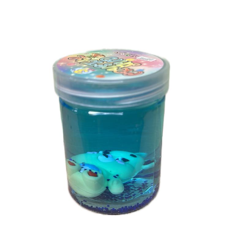 Crystal mud slime with care bears charm